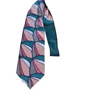 Robert Daskal Hand Painted Artist‎ Signed 100% Silk Tie Art Business USA Made